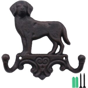 xingjiang cast iron dog key hooks for wall decorative dog family key holder utility hooks gift for holder rack self towels, hats, shower, kitchen, living room, office, garage, garden, outdoor (dog)