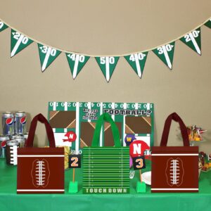 HABDJILTY 20 Pcs Football Party Decorations Football Favor Bags Goodie Gift Non-woven Bags Reusable for Football Games Birthday Party Supplies