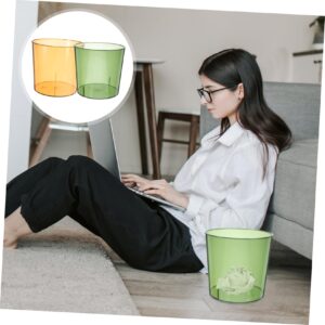 NUOBESTY 2Pcs Small Trash can Garbage can Paper Storage Basket Office Trash can Bathroom Paper Bucket Trash Storage can Trash Bucket Household Wastebasket Thickened Paper Container The pet