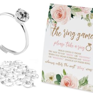 Don't Say Bridal Games, Put A Ring On It Bridal Shower Games,50 Metal rings, Bridal Shower Decorations, Bachelorette Party Games, Wedding Shower Supplies-DSB01