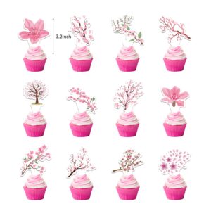 Cherry Blossom Party Decorations Cherry Blossom Birthday Party Supplies Japanese Decorations Includes Birthday Banner Cake Topper Cupcake Toppers Balloons for Wedding Bridal Baby Shower Decorations