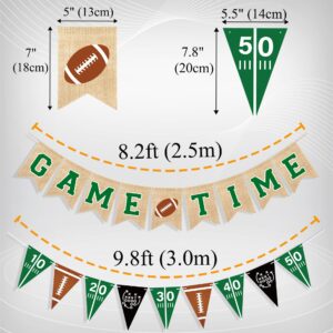 Uniwish Game Time Burlap Banner Football Party Decorations Sports Football Theme Baby Shower Birthday Party Favors Indoor Outdoor Home Decor