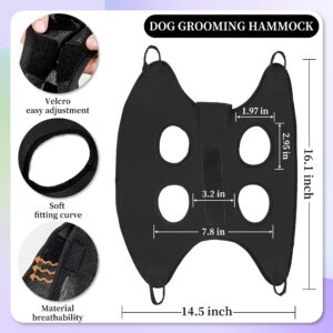 PatiencET Cat Grooming Hammock Pet Hammock Cat Nail Clipper Hammock for Nail Trimming Dog Sling for Nail Clipping Dog Hanging Harness (Black XS)