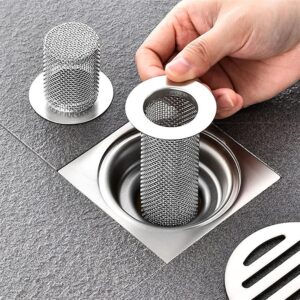 Drain Strainer,Sink Stopper,Stainless Steel Kitchen Sink Strainer Floor Drain Strainer Anti-Clogging Strainer Bathtub Hair Trap Shower Drain Strainer Drain Pipe