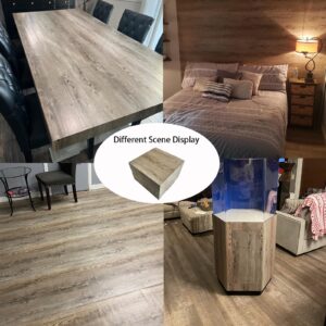 GloryTik 78.7"X17.7" Grey Brown Wood Grain Contact Paper Faux Wood Peel and Stick Wallpaper Wood Removable Self Adhesive Waterproof Wallpaper