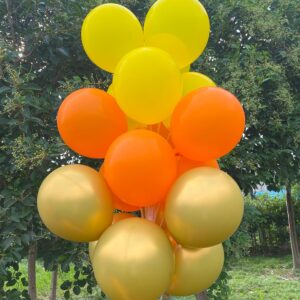 JODIDI 60 Pcs 12-Inch Latex Balloons in Yellow, Orange, and Gold - Perfect for Thanksgiving Day, Halloween, Graduations, Birthday, Fall Celebrations,Baby Shower, and Party Decorations