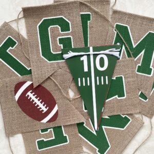 Uniwish Game Time Burlap Banner Football Party Decorations Sports Football Theme Baby Shower Birthday Party Favors Indoor Outdoor Home Decor