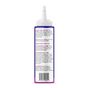 ANGELS' EYES Multi-Purpose Sterile Eye Wash 4 oz Eye Cleaner and Rinse, Tear Stain Reducer for Allergies, Debris, Mucus, Irritation and Weepy Eyes for All Dogs with Boric Acid