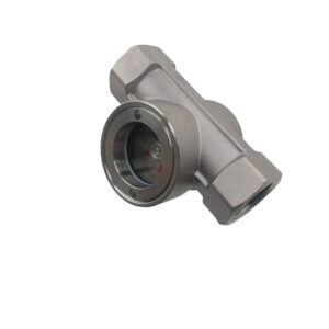 1/2" NPT Stainless Steel 304 Sight Water Flow Indicator Red Impeller 362Psi Flowmeters Pipe Accessories (DN15-1/2")