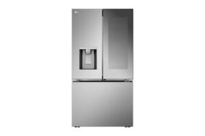 lg lrykc2606s, 26 cu. ft. smart mirror instaview® counter-depth max™ french door refrigerator with four types of ice