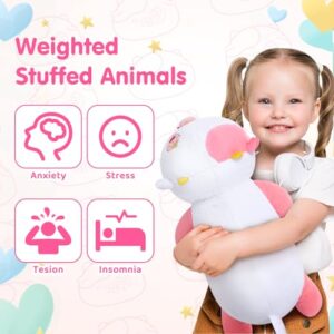 Weighted Stuffed Animals 4.0 Lbs – Weighted Strawberry Cow Plush, Weighted Plush Animals for Kids, Cow Weighted Pillow, Birthday Gifts for Women, Girls and Males (23 inch)