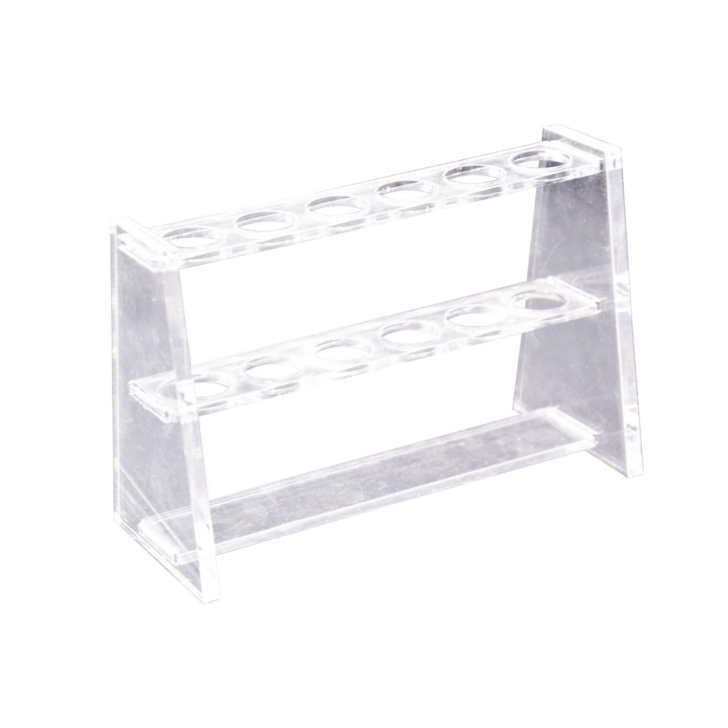 Begino Acrylic Test Tube Rack 6 Wells Clear Holder for 10ml Centrifuge Tubes