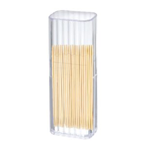 Qtip Holder Travel Case, Clear Acrylic Cotton Swab Storage Box, Durable Cotton Swab Holders, Elegant Design Qtip Holder, Compact Design Qtip Container, Ideal Cotton Swab Holder Flossers Floss Picks