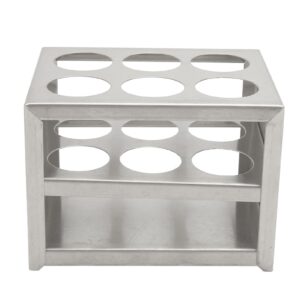 fockety 6 holes test tube rack, 3 tiers stainless steel test tube holder for 50ml test tubes, sturdy structure lab test tube rack, 30mm/1.18in in diameter, centrifuge tube for laboratory