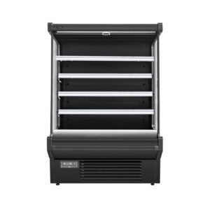 FRICOOL Food Refrigerated Display Case for Commercial Bakery Pastry Front Open Air Refrigerated Display Cooler Case, Movable Shelves and Adjustable Legs, 36~41℉ (61.4 Inches, Black)