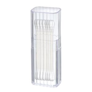 Qtip Holder Travel Case, Clear Acrylic Cotton Swab Storage Box, Durable Cotton Swab Holders, Elegant Design Qtip Holder, Compact Design Qtip Container, Ideal Cotton Swab Holder Flossers Floss Picks