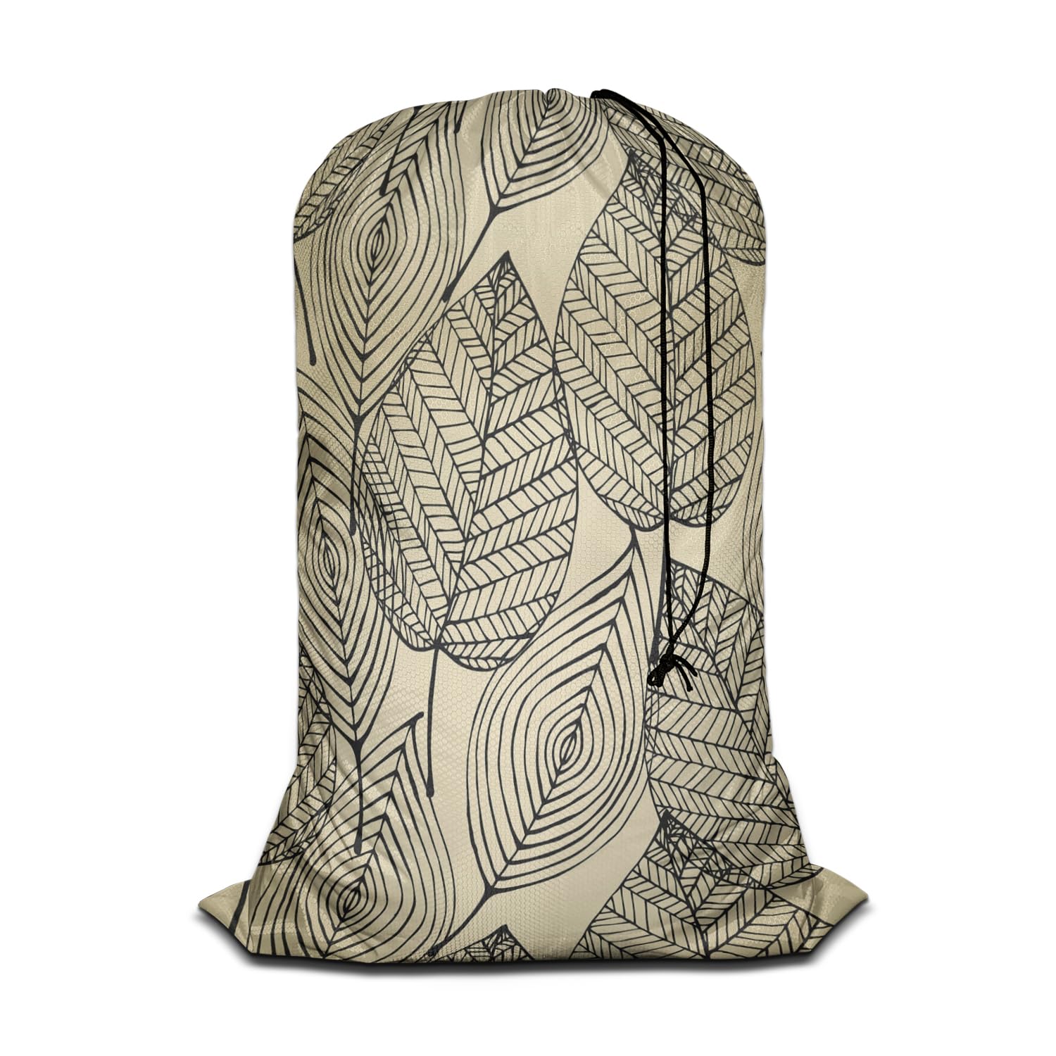 Swono Autumn Leaf Pattern Laundry Bags 28" x 40", Fall Leaves Repeat Graphic Plants Versatile - Multi Use