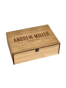 personalized wooden name box for memories, keepsake - christmas gift, present for him, boyfriend, boy, guy, groomsmen, friend for birthday