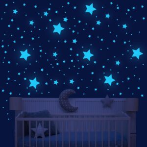 421Pcs Glow in The Dark Stars Ceiling Stars Glow in The Dark Space Planet Universe Galaxy Wall Decals Ultra Glow in The Dark Wall Stickers for Boys Girls Kid Bedroom Living Room Decor Christmas Gift