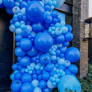 ZHMYBLN Blue Balloons, 100Pcs 12 inch Bright Blue Latex Balloons Round Helium Balloons for Birthday Wedding Baby Shower Anniversary Party Backdrop Decorations