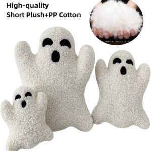 2024 New Ghost Pillow Halloween - Cute Ghost Shaped Plush Pillow, Halloween Ghost Decorative Throw Pillows, Soft Fluffy Plush Stuffed Halloween Ghost Pillow for Halloween Decor (#1-30cm/11.8in)