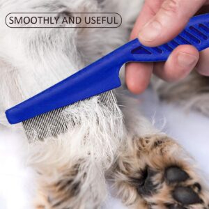 6 Pieces Flea Comb for Cats Dogs Lice Combs Fine Tooth Comb Grooming Set Remove Float Hair Tear Marks Dandruff Hair Stain Nit Tick Removal Tool