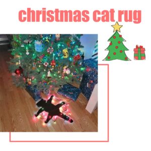 THAIMAI Light Up Fried Cat Rug Christmas Holiday Lights Up for Home Bedroom Livingroom Xmas Decor(#3)