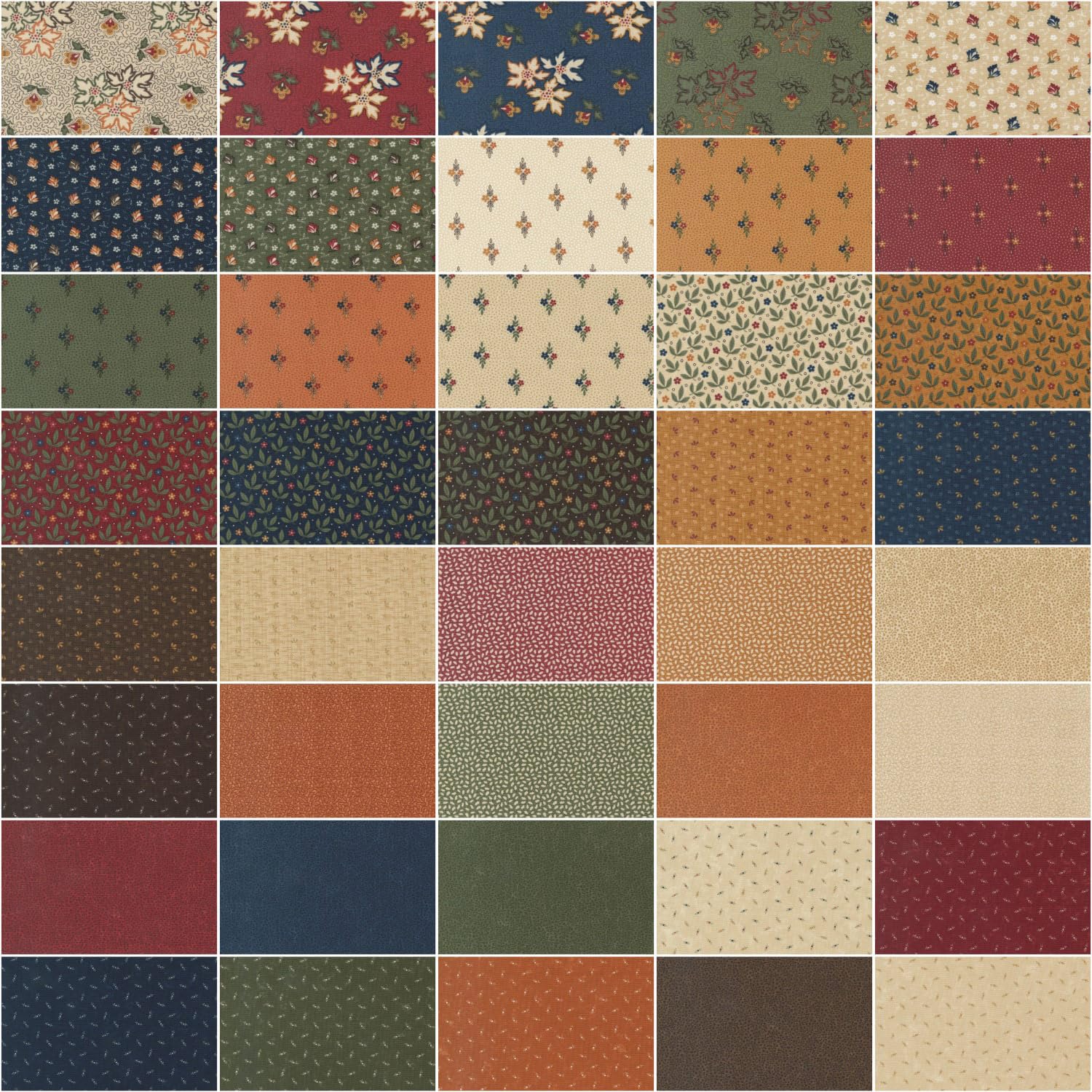 Kansas Troubles Fluttering Leaves Layer Cake 42 10-inch Squares Moda Fabrics 9730LC