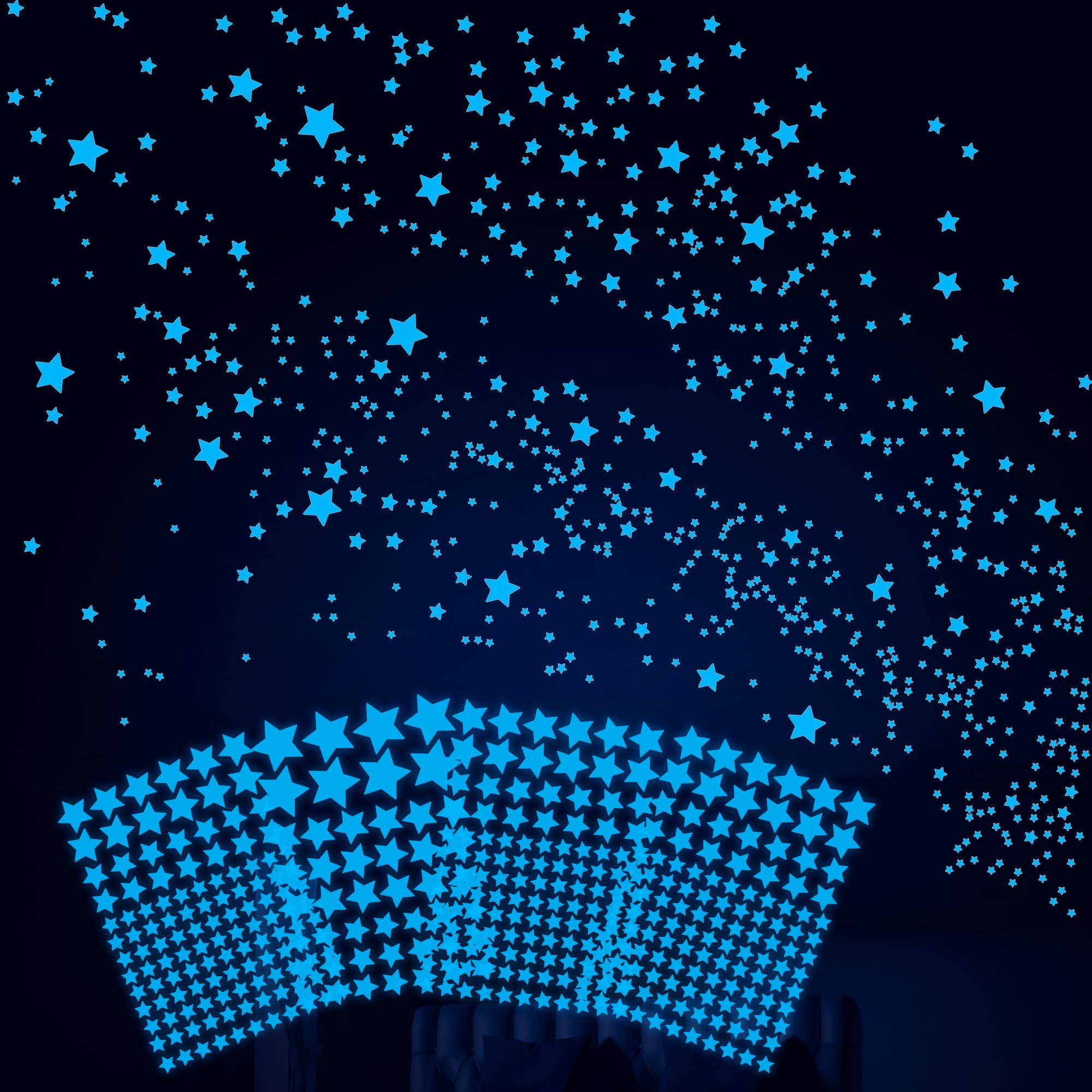 421Pcs Glow in The Dark Stars Ceiling Stars Glow in The Dark Space Planet Universe Galaxy Wall Decals Ultra Glow in The Dark Wall Stickers for Boys Girls Kid Bedroom Living Room Decor Christmas Gift