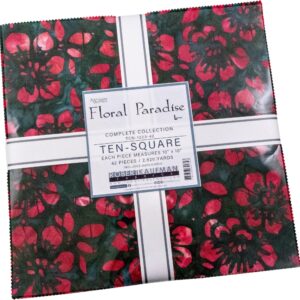 Lunn Studios Artisan Batiks Floral Paradise 42 10-inch Squares Layer Cake Robert Kaufman TEN-1223-42