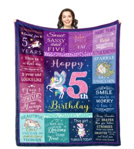 solzien 5 year old girl birthday gift ideas blanket 50"x40", birthday gifts for 5 year old girls, 5 year old girl birthday gifts, 5th birthday gifts for girls, 5th birthday decorations girl