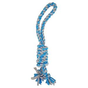 plcnn cotton dog chew rope toys rope toy for large dogs, dental cleaning chew toys, dog tug toy for boredom, dog rope toy for aggressive chewers(blue (for alcantara 4175))