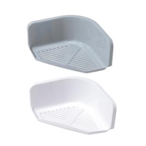 osaladi 2pcs bathroom storage mount rack shower basket wall mounted corner shelf no punching triangle rack