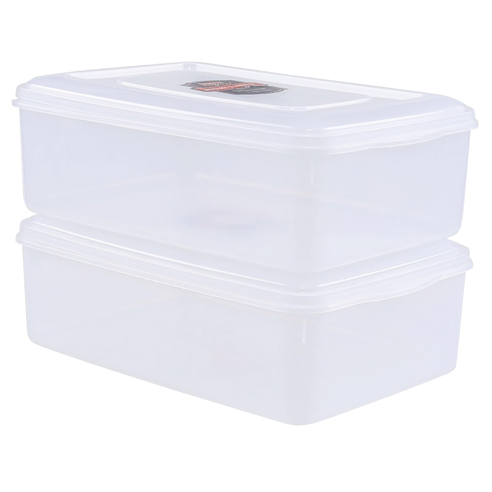 Innouse 2 Pack 11 Quart Clear Freeze Storage Box, Plastic Latching Container Bin, F