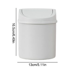 Table Trash Can, Desktop Mini Trash Can, 90g Table Top Wastebasket, Countertop Trash Can, Mini Waste Bin for Home, Bedroom, Kitchen, Washroom, Desktop Trash Bin, Waste Trash Bag White, Gray, Pink.