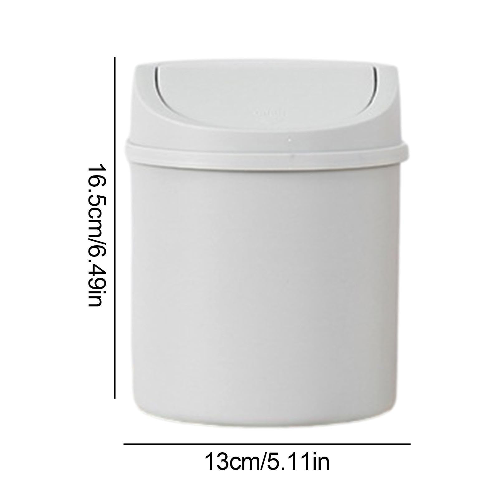 Table Trash Can, Desktop Mini Trash Can, 90g Table Top Wastebasket, Countertop Trash Can, Mini Waste Bin for Home, Bedroom, Kitchen, Washroom, Desktop Trash Bin, Waste Trash Bag White, Gray, Pink.