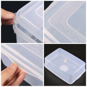 Innouse 2 Pack 11 Quart Clear Freeze Storage Box, Plastic Latching Container Bin, F