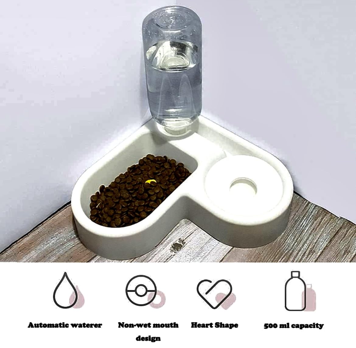 Refilling Water Bowl for Small Pets Food and Water Feeder Cats Dogs Rabbits