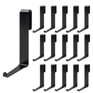 tkgkhk 20 pcs black hooks for hanging, 3.5 inch heavy duty 90°hooks bathroom hook l shaped hooks kitchen pot rack hooks closet hooks for hanging plants, clothes, kitchen utensil, pots and pans