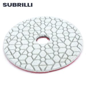 SUBRILLI 3 Step Diamond Polishing Pads 3-Pcs Step 1 Abrasive Disc for Granite Quartz Marble Concrete Terrazzo