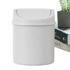 Table Trash Can, Desktop Mini Trash Can, 90g Table Top Wastebasket, Countertop Trash Can, Mini Waste Bin for Home, Bedroom, Kitchen, Washroom, Desktop Trash Bin, Waste Trash Bag White, Gray, Pink.