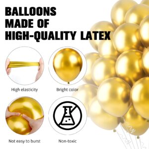 Gold Balloons 60PCS Metallic1 Balloons Gold Party Balloons 2 Inch Latex Balloons for Birthday Party Gold Party Decorations for Christmas Wedding Graduation Baby Shower Bachelorette Retirement Party