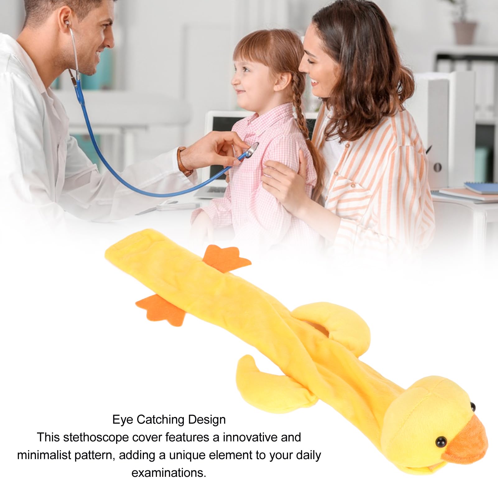 Stethoscope Covers, Comfortable Animal Shape Soft Stethoscope Sleeves Unique Durable for Nurses (Duck)