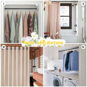 Closet Rods for Hanging Clothes, Heavy Duty Closet Rod 17-96 Inch Adjustable Clothes Hanging Bar Metal Shower Curtain Rods for Closet, Wardrobes, Bathroom, Windows