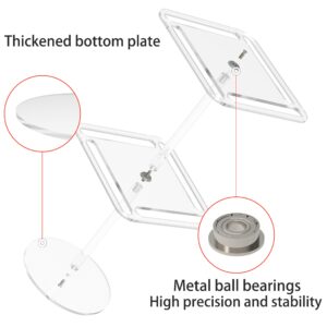 LoengMax 360° Rotating Acrylic Sunglasses & Eyeglasses Display Rack - Double-Tier Clear Tabletop Organizer for Eyewear