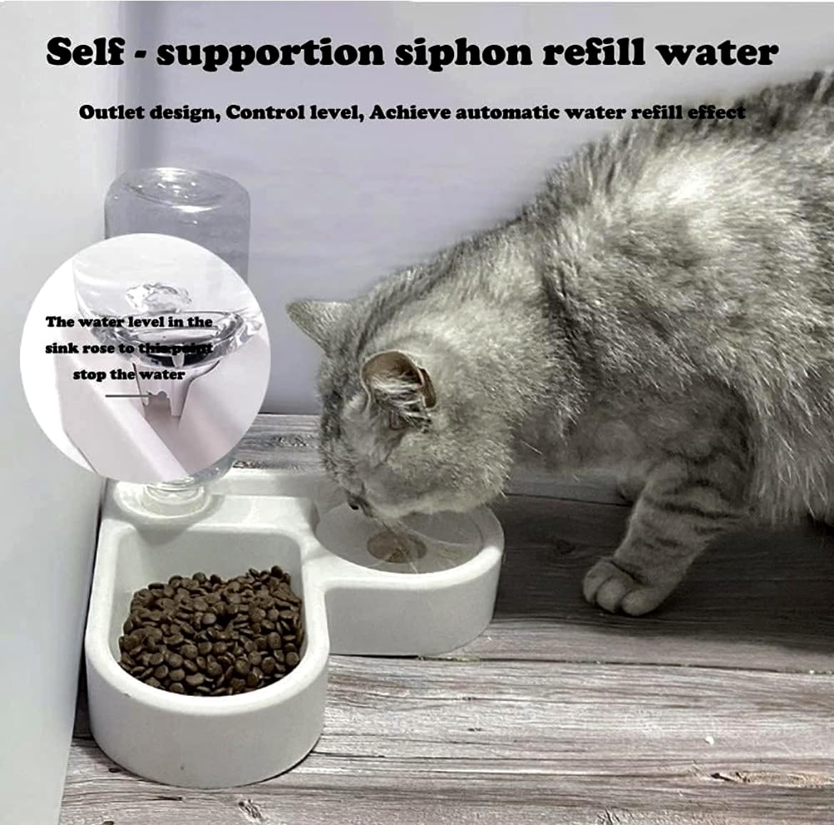 Refilling Water Bowl for Small Pets Food and Water Feeder Cats Dogs Rabbits