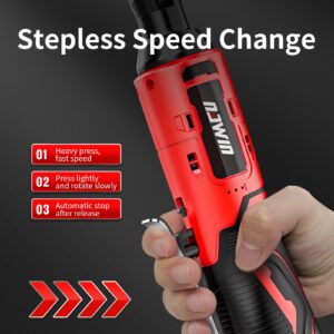 NAWIN 16.8V Electric Ratchet Wrench, 3/8" cordless ratchet with 2-Pack Batteries, 40 Ft-lbs, Ultimate Mechanic Tool Set, Ratchet Wrench 3/8", Power Ratchet Tool Kit (16.8V 3/8" Cordless Ratchet)