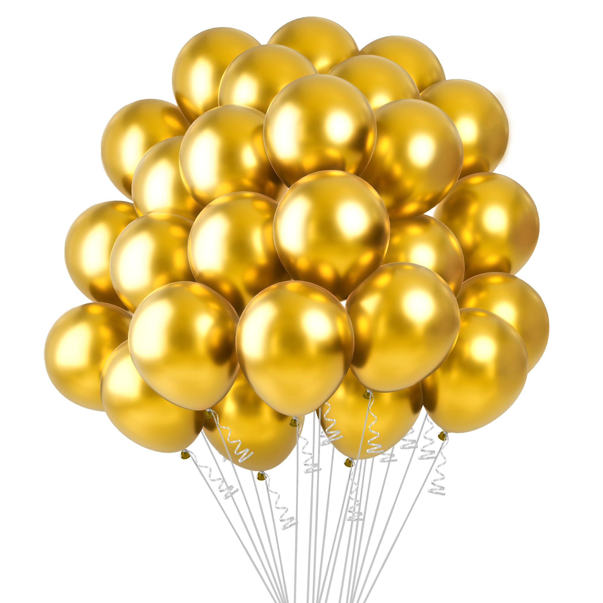 Gold Balloons 60PCS Metallic1 Balloons Gold Party Balloons 2 Inch Latex Balloons for Birthday Party Gold Party Decorations for Christmas Wedding Graduation Baby Shower Bachelorette Retirement Party