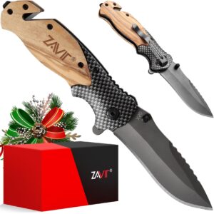 zavit fathers day gift, pocket knife for men, gifts for men, dad, husband, father, grandpa, uncle, birthday gifts, christmas unique gifts idea, men stocking stuffers