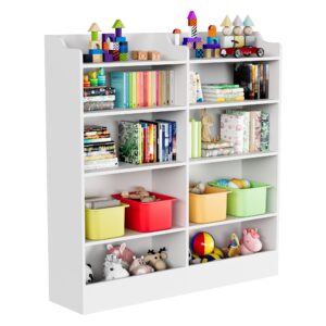 Cozy Castle 5 Tier Kids Bookshelf, 10 Cube Kids Toy Storage Organizer,Toddler Bookcase Storage Cabinet for Playroom, Bedroom, Kids Room, Reading Nook,Nursery